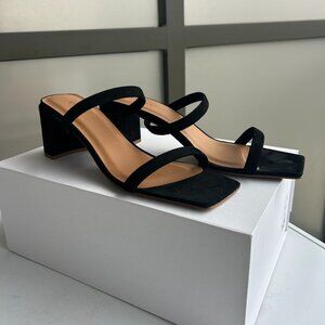 By Far Tanya Black Suede Sandals – Size 40, NIB
